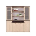 Tall Glass Wooden Lockable Filing Cabinet Modern Scratch Resistant for sale