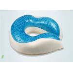 Gel Memory Foam Neck Pillow , Neck Support For Airplane Travel Relieves Pressure for sale