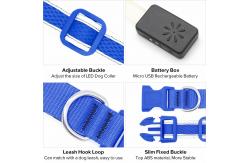 China Durable Rechargeable Lighted Dog Collars Heavy Duty Nylon Webbing Material supplier