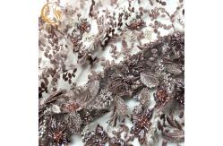 China MDX 3D Elegant Lace Fabric / Embroidered Lace Fabric Customized supplier