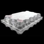 15packs Disposable PET Clear Plastic Egg Tray 71mm Square Egg Tray Holder for sale