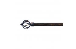China 1M Length Pipe Curtain Rods Twisted Aluminum Alloy Bracket supplier