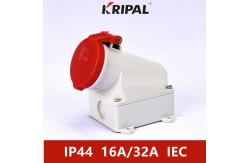China 16A 3P IP44 IEC Standard Industrial Wall Mounted Socket Waterproof supplier