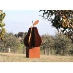 Amazing Design Garden Art Rusty Corten Steel Sculpture Fruit Pear Sculpture for sale