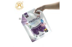 China 2L 5L Fabric Softener Tanding Pouch With Spout LDPE Liquid Detergent Bag supplier