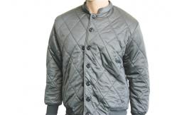 China Winter Men Quilted Military Jacket Liner with Cotton Filling Front Button Closure supplier