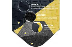 China Yellow And Black ESD Rubber fWith PVC / EPDM Foam / Rubber Material supplier