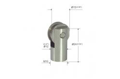 China ∅15mm Dia Brass Plated Nickel Ceiling Hardware Part With Roller Shaft YW86275 supplier