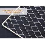 SS316 Architectural Fall prevention Wire Rope Netting 80mm X 140 Mm for sale