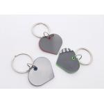 Iron Key Ring Heart Shape 4.2mm Nickel Plating Metal Plastic Key Chain for sale
