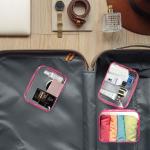 Pink Durable Soft Toiletry Bags Waterproof for Shockproof Protective & Storage