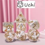 Phantom transparent color crystal Resin Boarding Dice Set  dnd dice for sale