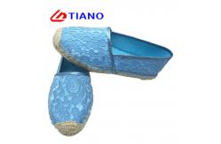 China Sequinned Upper Two Tone Canvas Cushioned Espadrilles supplier
