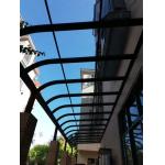 Convenient Grey Aluminium Canopy With PC Sheet And Accessories for sale