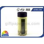 Rigid Cardboard Paper Tea Packaging Tube with PVC Window , Luxury Perfume Gift Boxes for sale