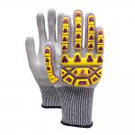 4X43CP PU Dipped Anti-Impact Work Gloves  HPPE Liner Cut Resistant Safety Gloves for sale