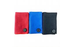 China Soft Microfiber Ployester Golf Towel Digital Printed With Custom Logo Waffle Towel supplier
