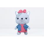 Cat Shape Soft Plush Toys Eco Friendly Smooth Feeling With Cowboy Clothing for sale