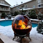 Wood Burning Steel Fire Pit Rustic Red Or Customized Backyard Fire Pit