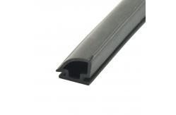 China 12.5*10mm PVC Rubber Strip TPE Anti Collision For Sliding Door Black Color supplier