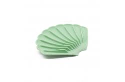 China Food Safe Silicone Rubber Drainable Soap Box Shell Shape Non Slip Tray supplier