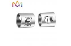 China 26Pcs Mirror Polished Hollow Uppercase Initials Alphabet Charms supplier