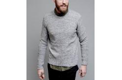 China Adult Easy Crochet Pullover Sweater , Marl Texture Lightweight Pullover Sweater supplier