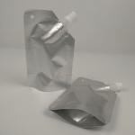 Plain Silver Aluminum Foil Juice Beverage Spout Pouch Packaging 100ml 150ml for sale