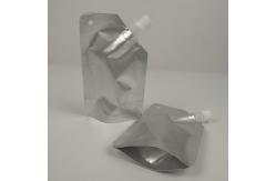 China Plain Silver Aluminum Foil Juice Beverage Spout Pouch Packaging 100ml 150ml supplier