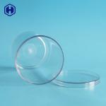 Round Food Packaging Plastic Containers Clear PET Plastic Cylinder Jar for sale