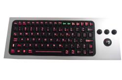 China Durable Desktop Backlit Industrial PC Keyboard Sealed Aluminum Housing For Army supplier