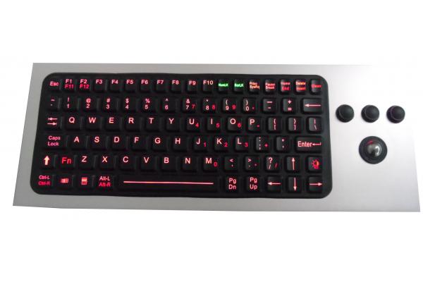Durable Desktop Backlit Industrial PC Keyboard Sealed Aluminum Housing For Army