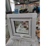 Heat Insulation PVC Awning Window White UPVC Double Glazed Windows for sale