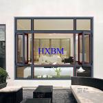 Villa Use Resistant Aluminum Clad Wood Windows 6063 -T5 Aluminum Profile ROTO Hardware for sale