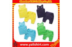 China Summer kids racer back singlets and pants casual clothing sets supplier