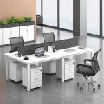 4 Person Office Workstation Desks 25mm Open Space Scratch Resistant for sale