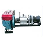 Small Volume 5 Ton Cable Winch Puller Diesel Engine Powered Winch With Belt Driven for sale