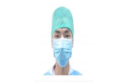 China Protective Disposable Head Cap and Mask , Bouffant Scrub Hats With Elastic supplier
