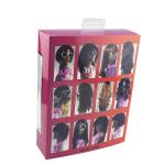 Rainbow Hair Extension Paper Box With Customized Size And Clear Window for sale