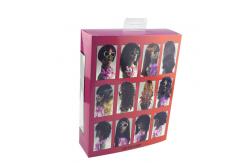 China Rainbow Hair Extension Paper Box With Customized Size And Clear Window supplier