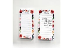 China Custom Flower Magnetic Fridge Notepads Family Planner supplier