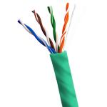 China PVC Jacket U/FTP CMP CAT6A Plenum 1000ft 23AWG 10Gbps For Green Jacket for sale