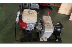 China Belt Drive Variable Speed Wire Rope Traction Pulling Cable 16RPM Electric Power Winch supplier