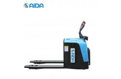 China CE Certified Stand On Electric Pallet Jack , Lithium Electric Hydraulic Pallet Jack supplier