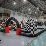 Custom Commercial Inflatable Go Kart Race Track Inflatable Bumper Car Arena For Rental for sale