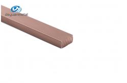 China ODM Matt Silver Aluminium Flat Profile Alu 6063 T5 Extruded Rectangular supplier