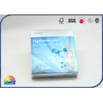 Auto Bottom Lock Folding Carton Box Silver Paper Debossing Logo For Ampoules Packing for sale