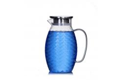 China High Borosilicate Glass Pitcher , Drip Free Large Capacity Glass Water Carafe supplier