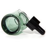 Cosmetic Skincare Packaging 20ml 30ml Cylinder Clear Amber Hair Essential Oil Serum Glass Dropper Bottle for sale