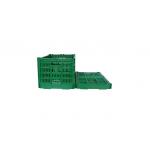 Custom Large Green Collapsible Plastic Crate For Vegetable Fruit Virgin PP Material for sale